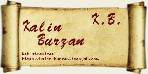 Kalin Burzan vizit kartica